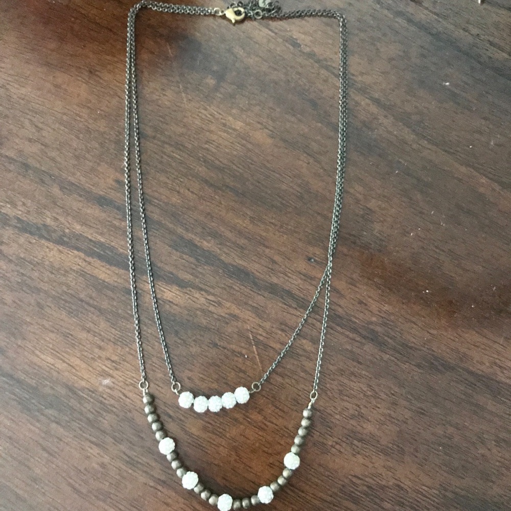 Double-tier Rhinestone Necklace